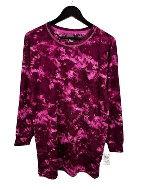 Jenni by Jennifer Moore Pink Tie Dye Sleepshirt Size Small